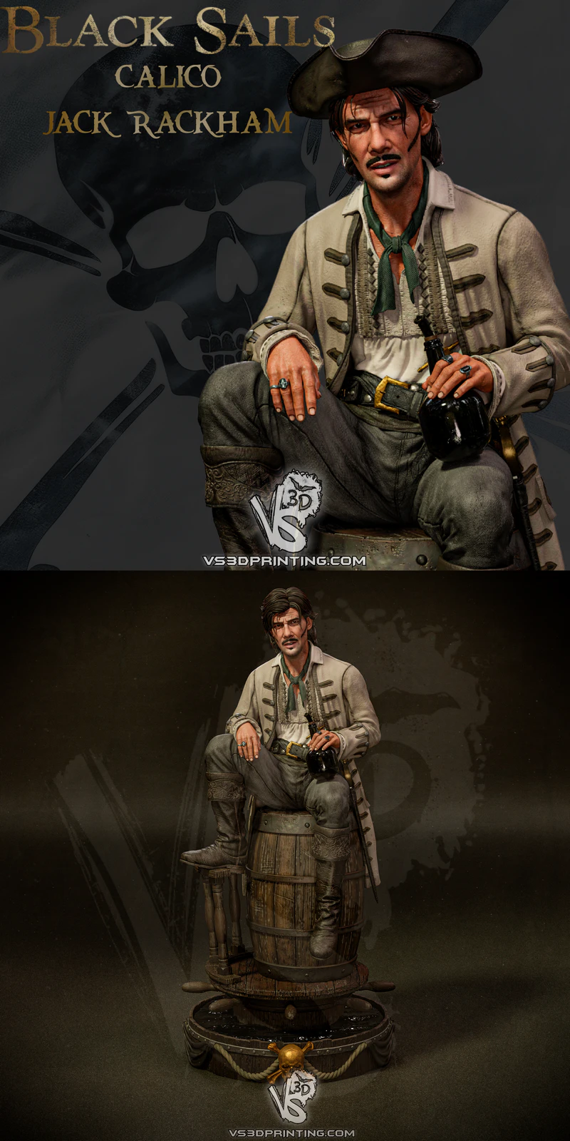 Jack Rackham – Black Sails STL model for 3D printing
