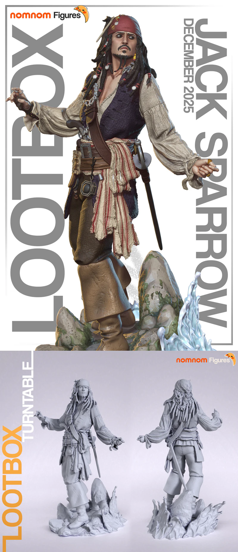 Jack Sparrow Character STL File for 3D Printing STL model for 3D printing