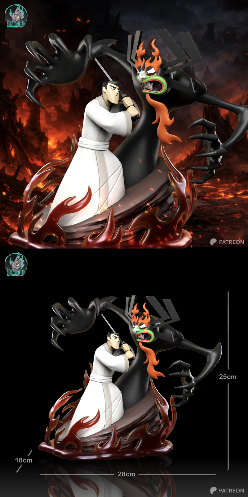 Jack vs Aku STL model for 3D printing
