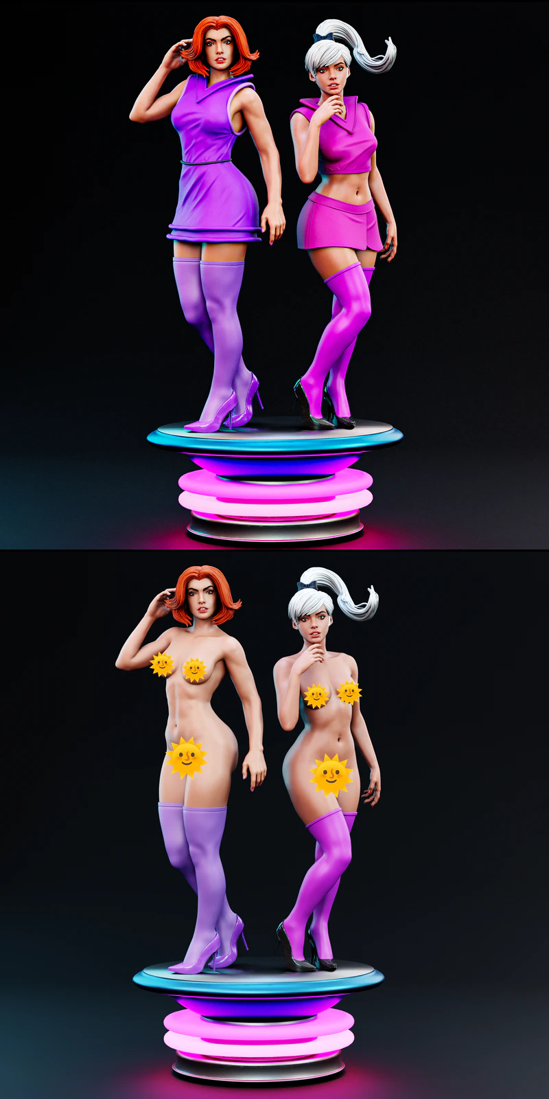 Jane Jetson and Judy Jetson STL model for 3D printing