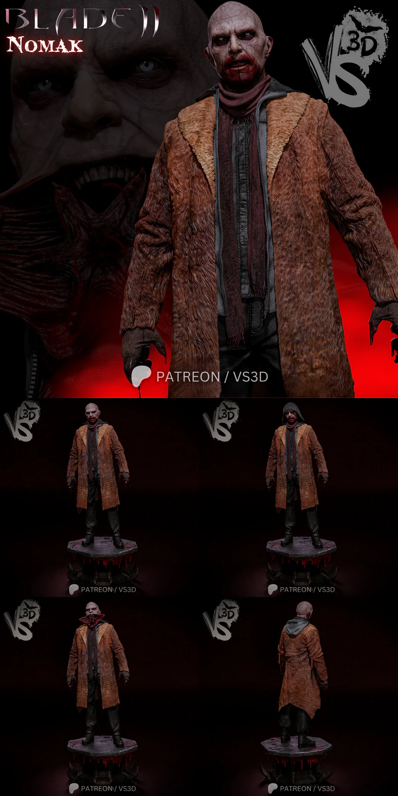 Jared Nomak Vampire STL 3D Printable Model STL model for 3D printing