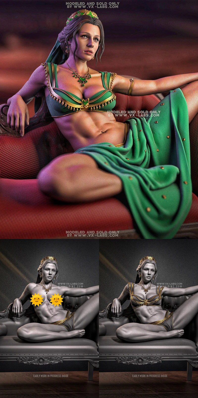 Jasmin Fantasy Female Miniature STL File STL model for 3D printing