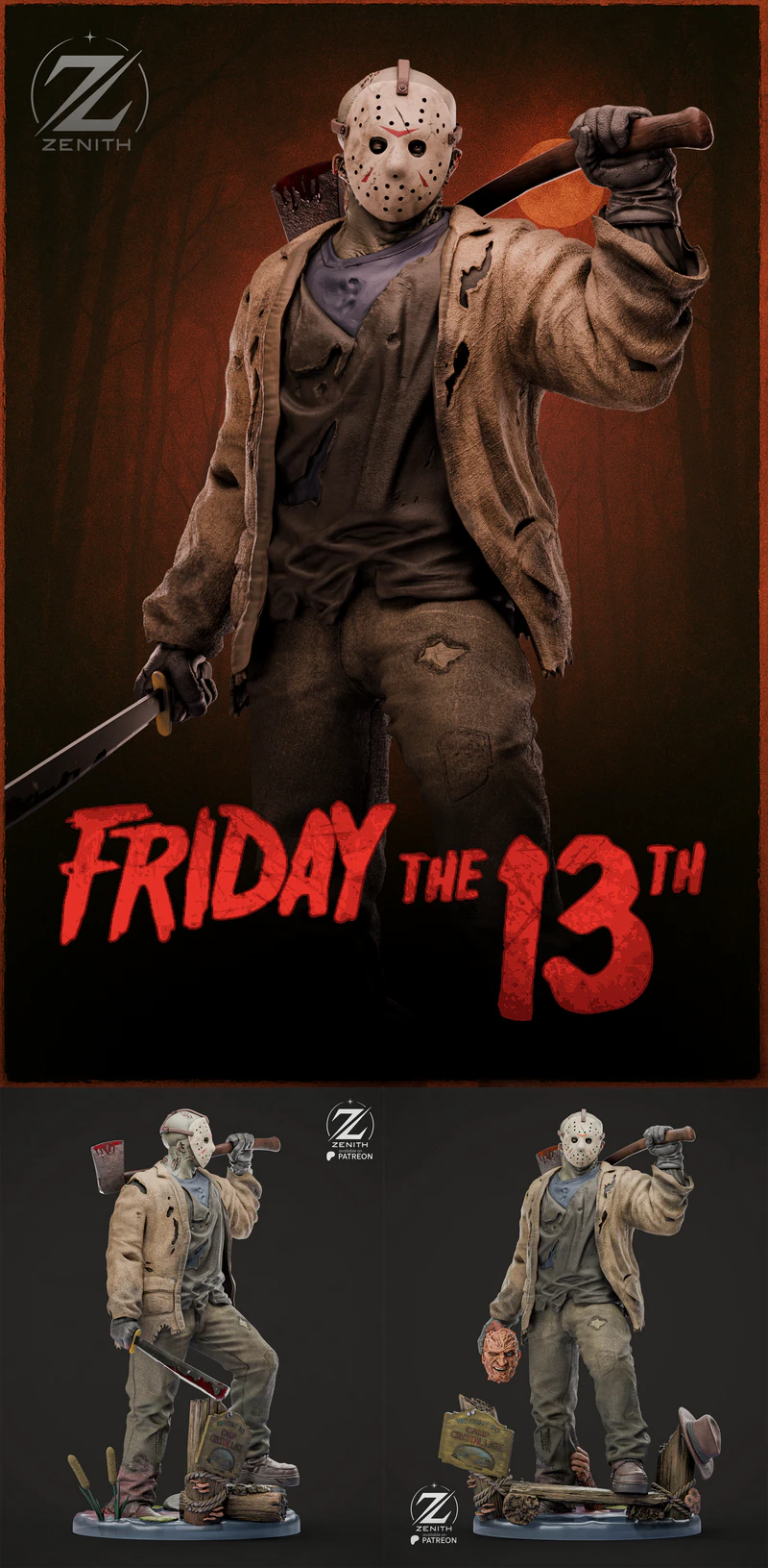 Jason Voorhees Horror Figure STL for 3D Printer STL model for 3D printing