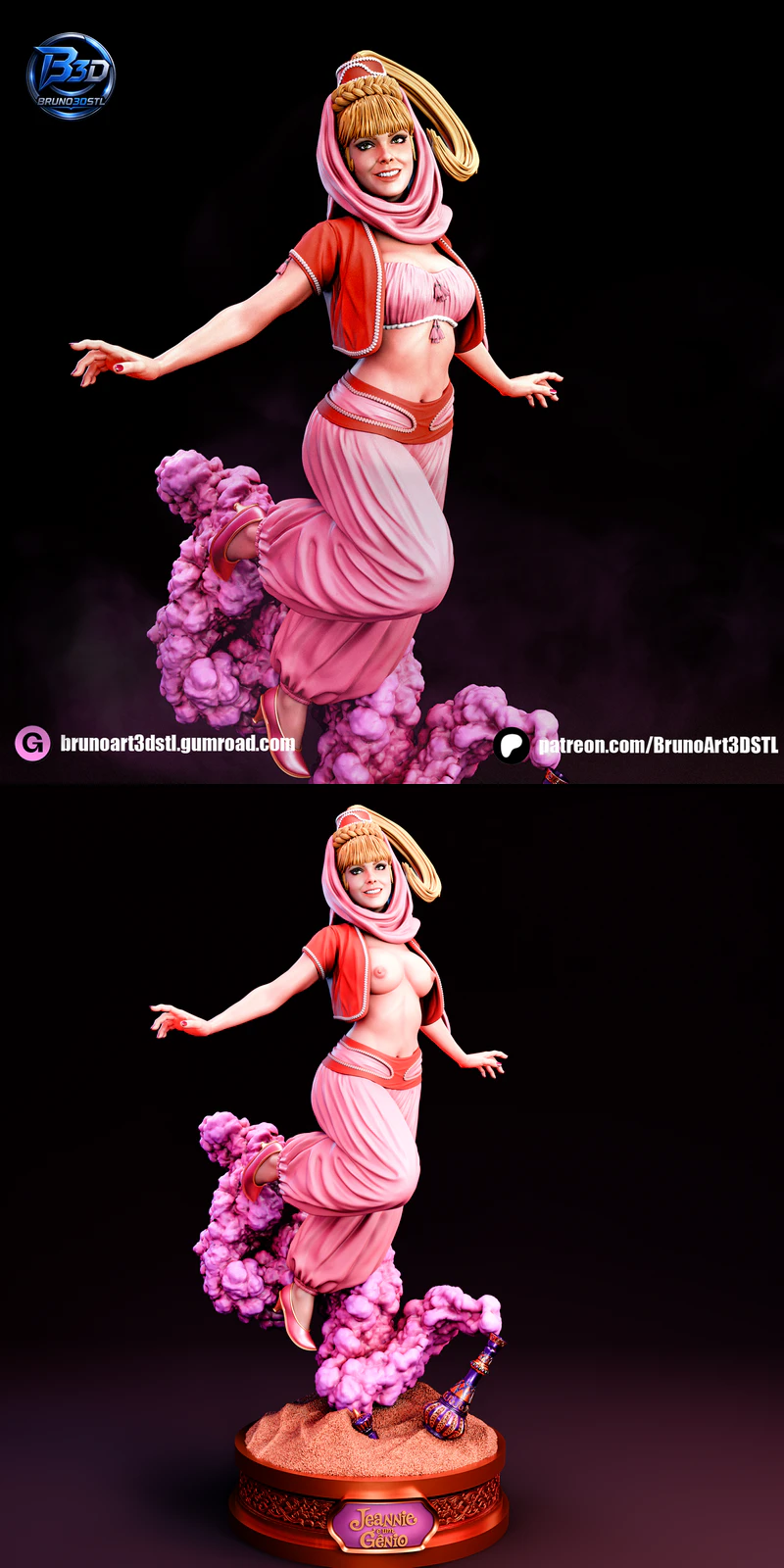 Jeannie is a Genie STL model for 3D printing