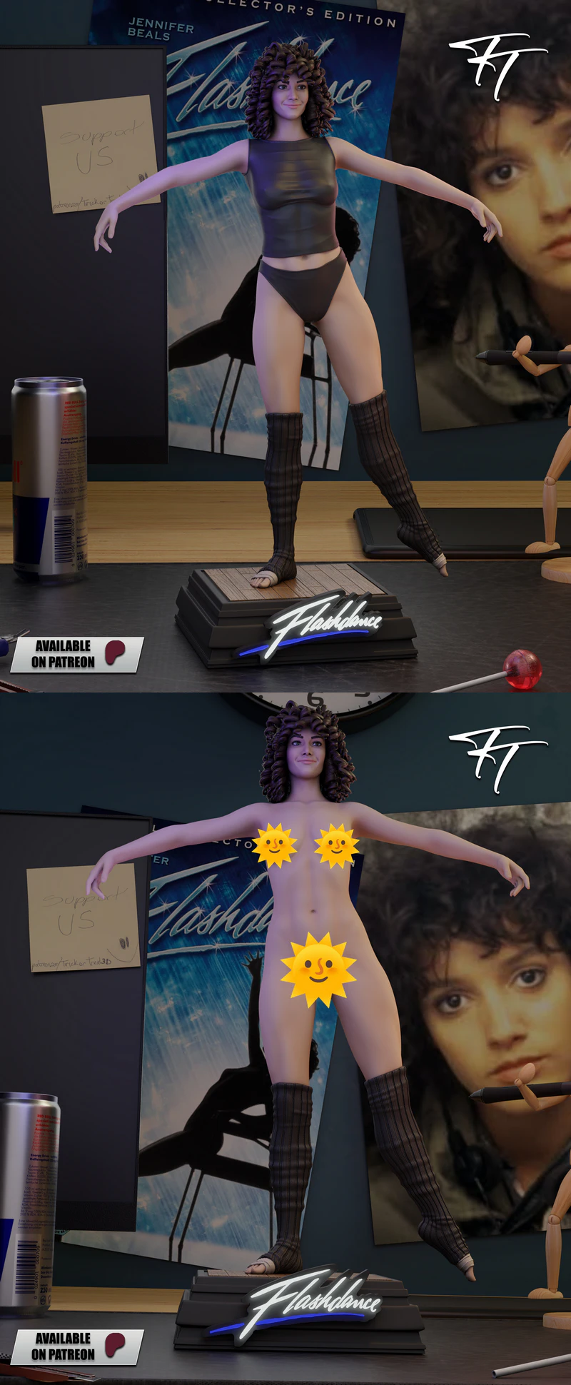 Jennifer Beals Flashdance 3D Printable STL File STL model for 3D printing