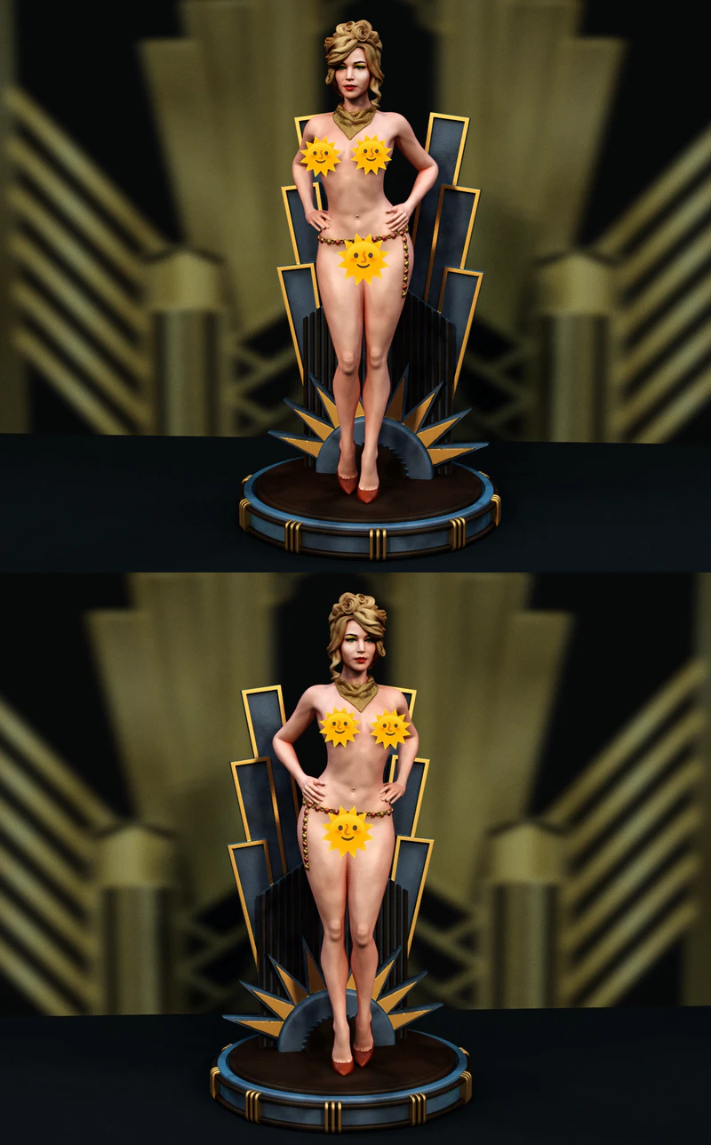 Jennifer Lawrence – American Hustle STL model for 3D printing