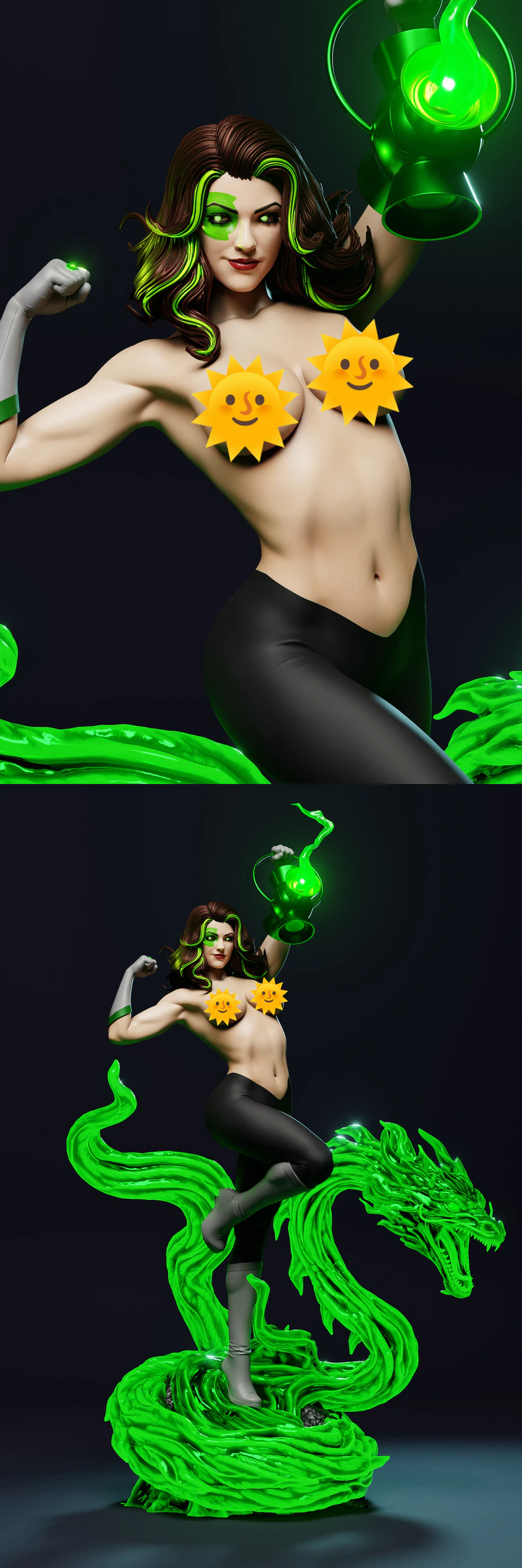 Jessica Cruz Green Lantern Extra STL Figure for 3D Printer STL model for 3D printing