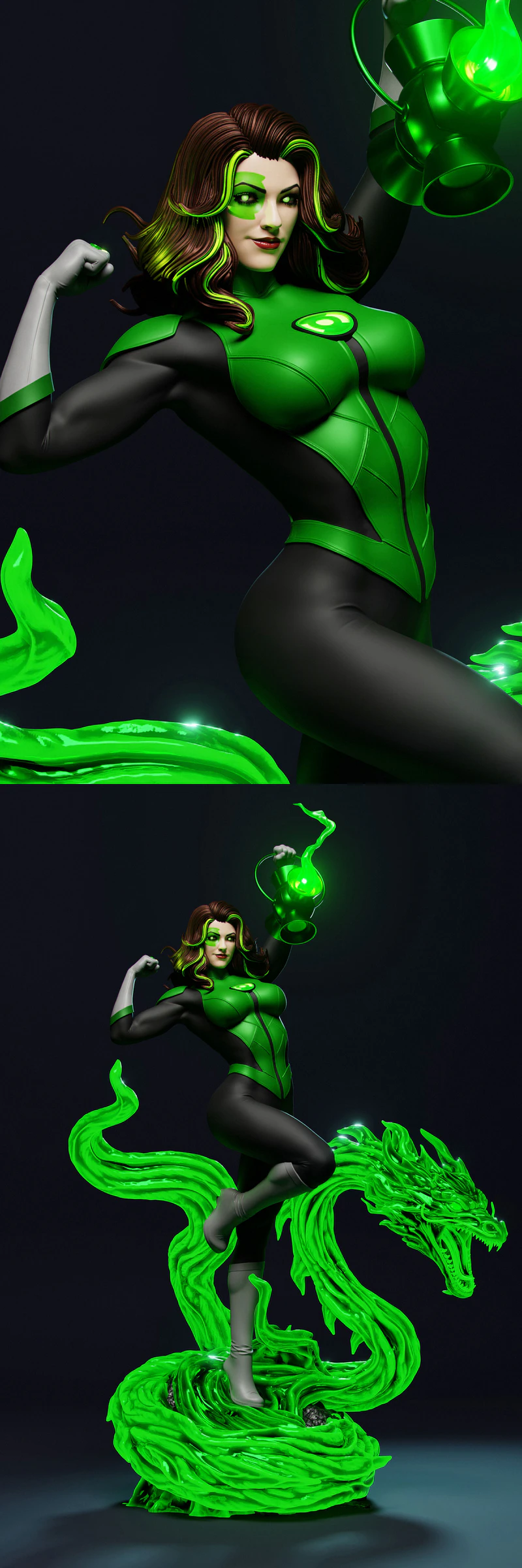 Jessica Cruz Green Lantern 3D Printable Miniature STL File STL model for 3D printing