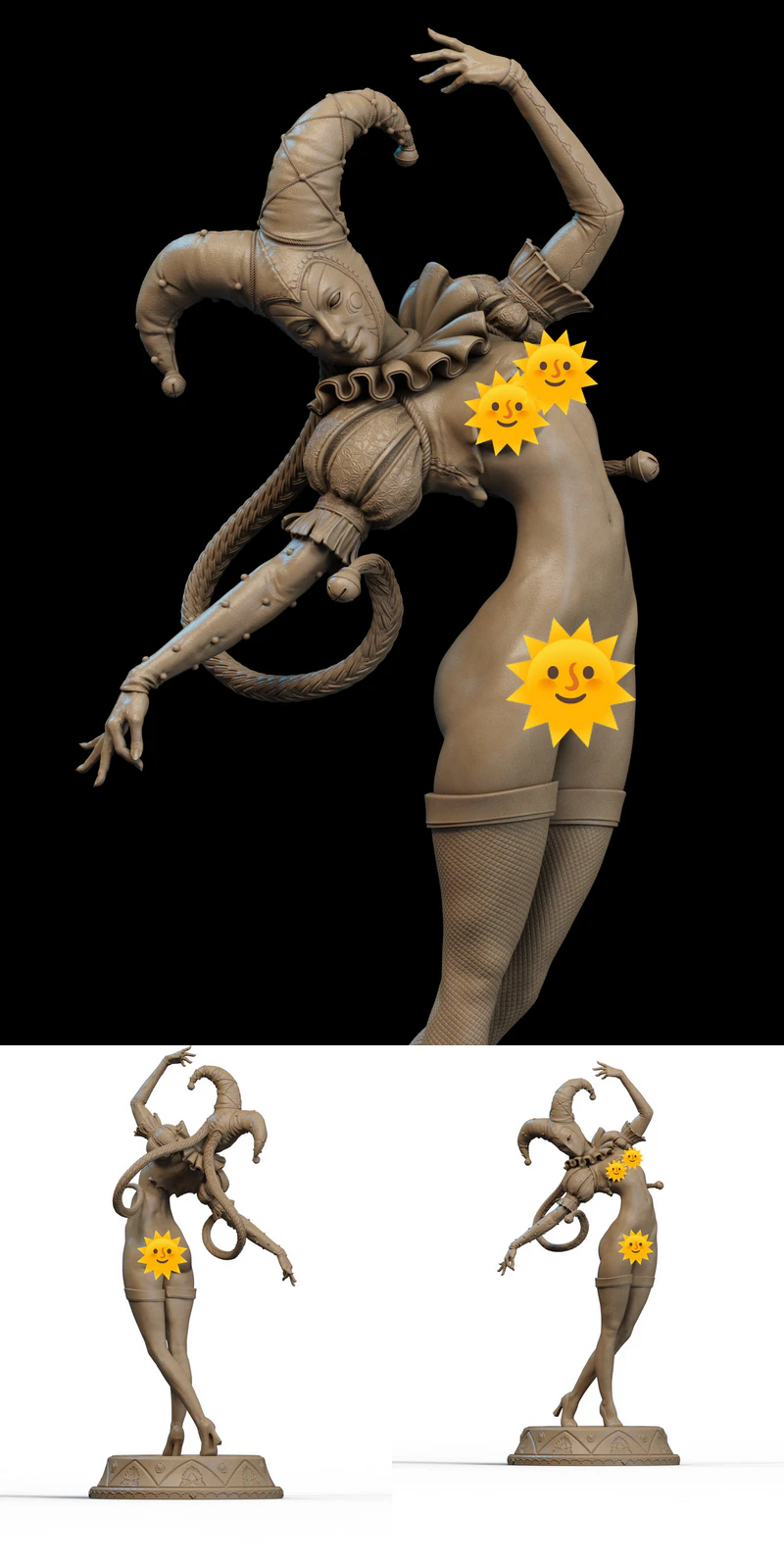 Jester Extra 3D Printable Miniature STL File STL model for 3D printing