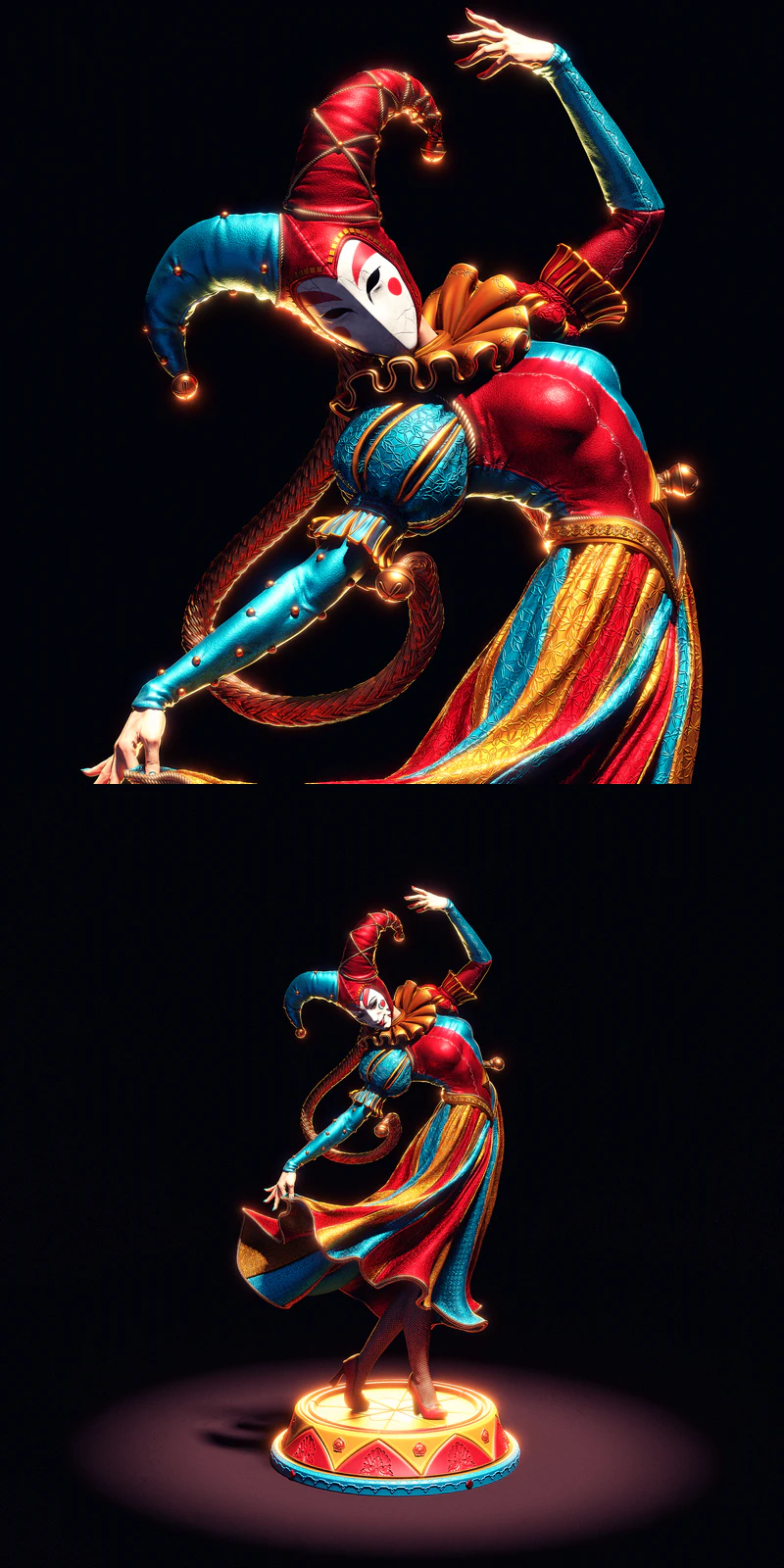 Jester Miniature STL File for 3D Printing STL model for 3D printing