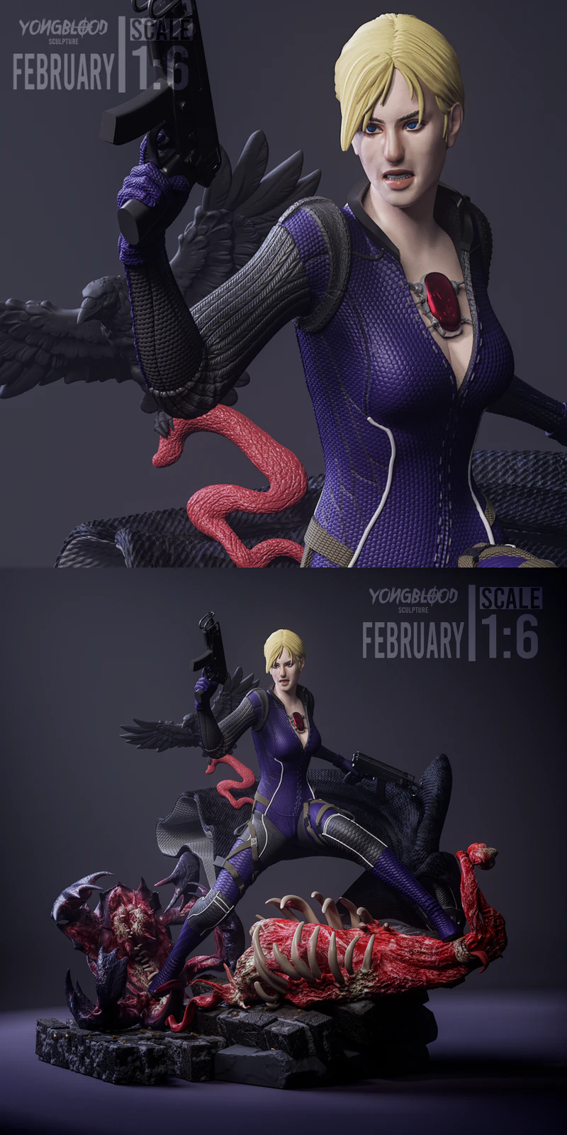 Jill Valentine Battle Suit 3D Printable Figure STL File STL model for 3D printing