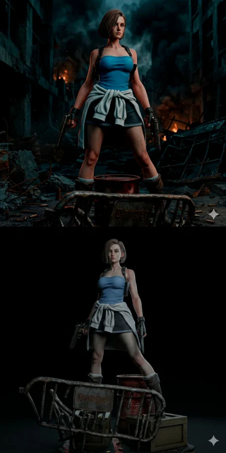 Jill Valentine Residual Evil STL model for 3D printing