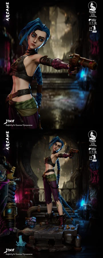 Jinx Arcane STL model for 3D printing