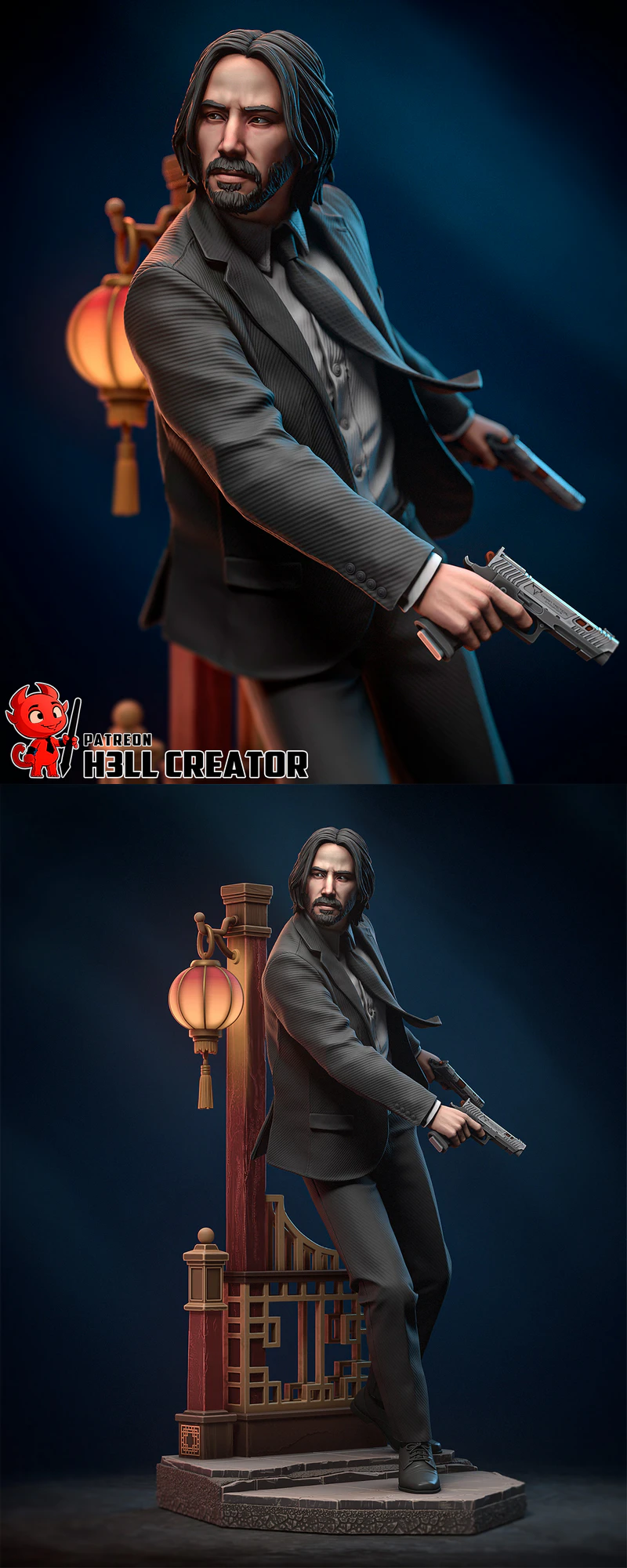 John Wick STL model for 3D printing