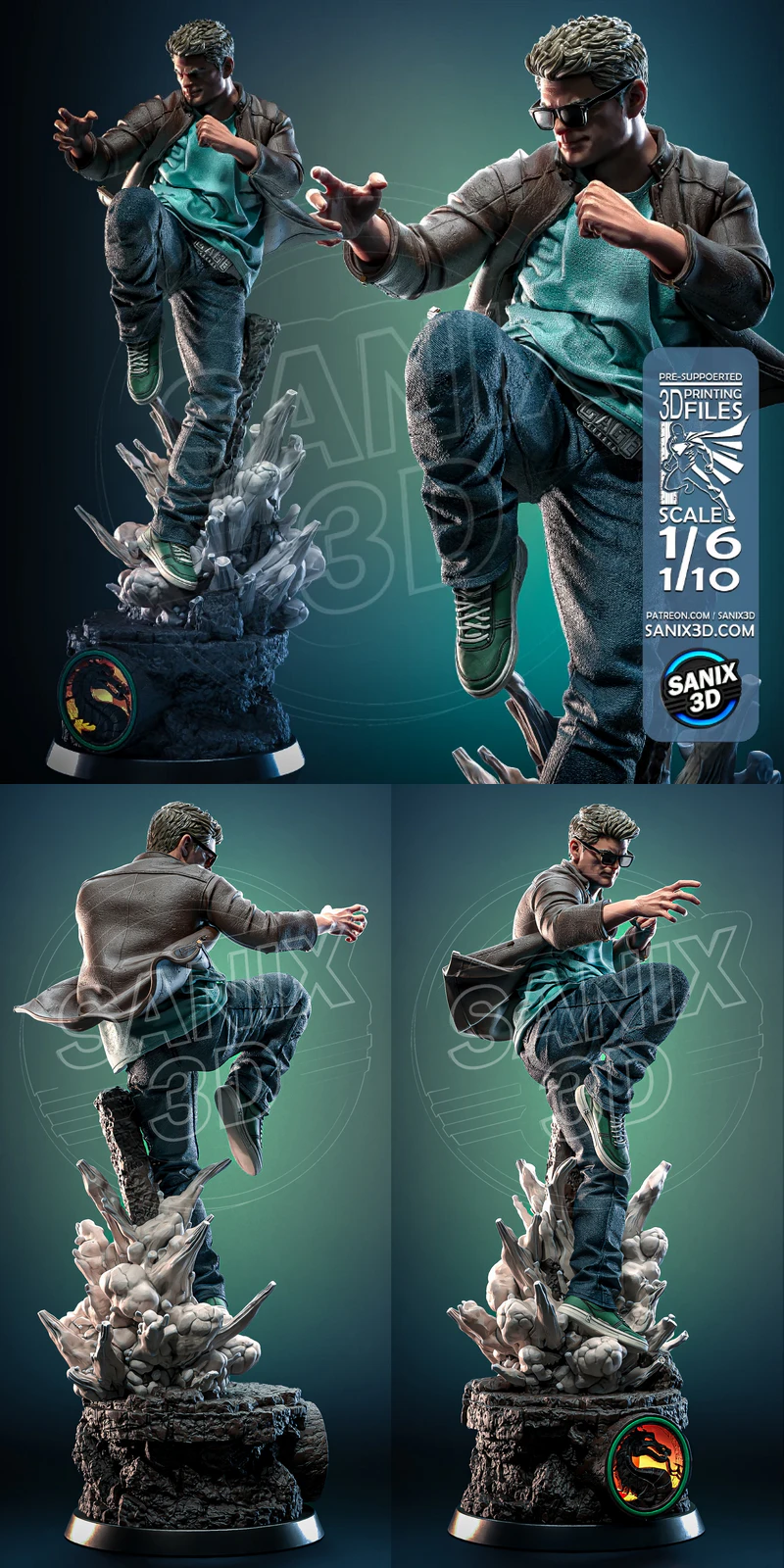 Johnny Cage – Mortal Kombat STL model for 3D printing