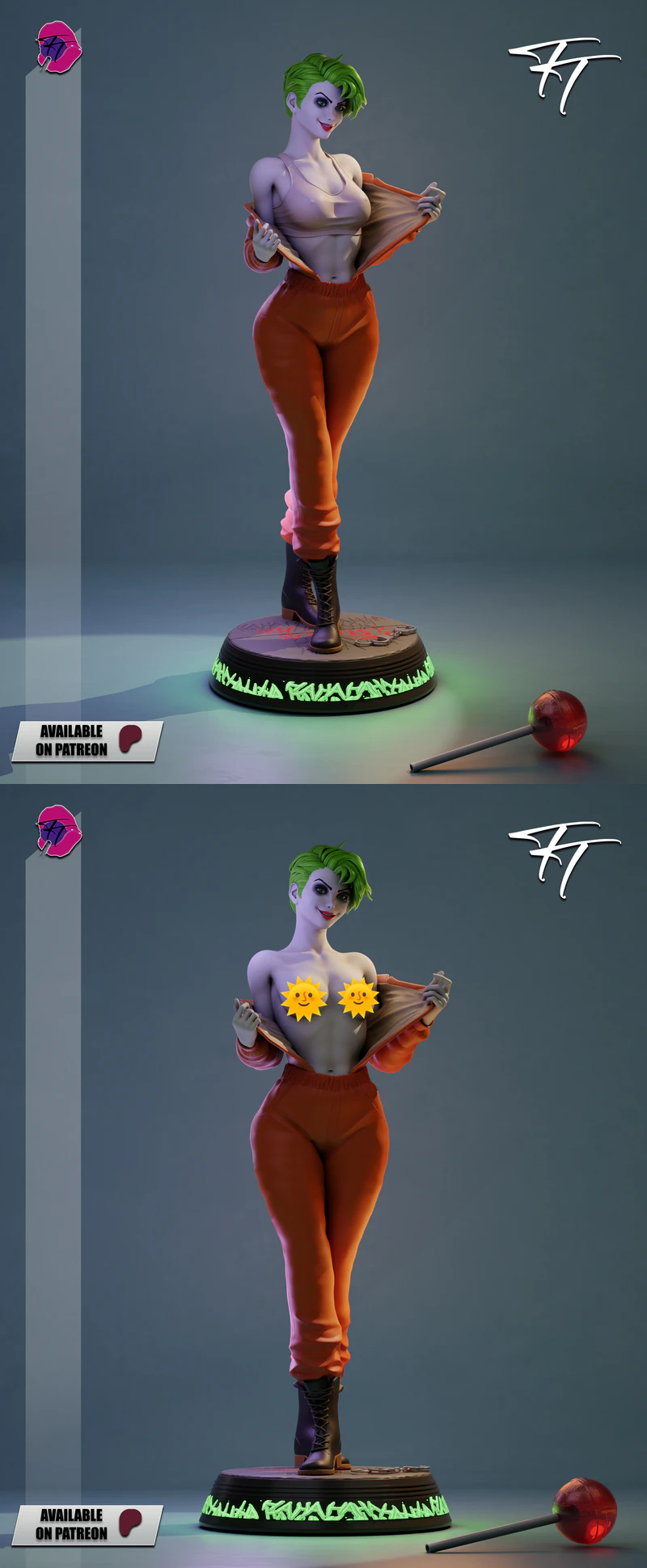 Joker Female STL Figure for 3D Printer STL model for 3D printing