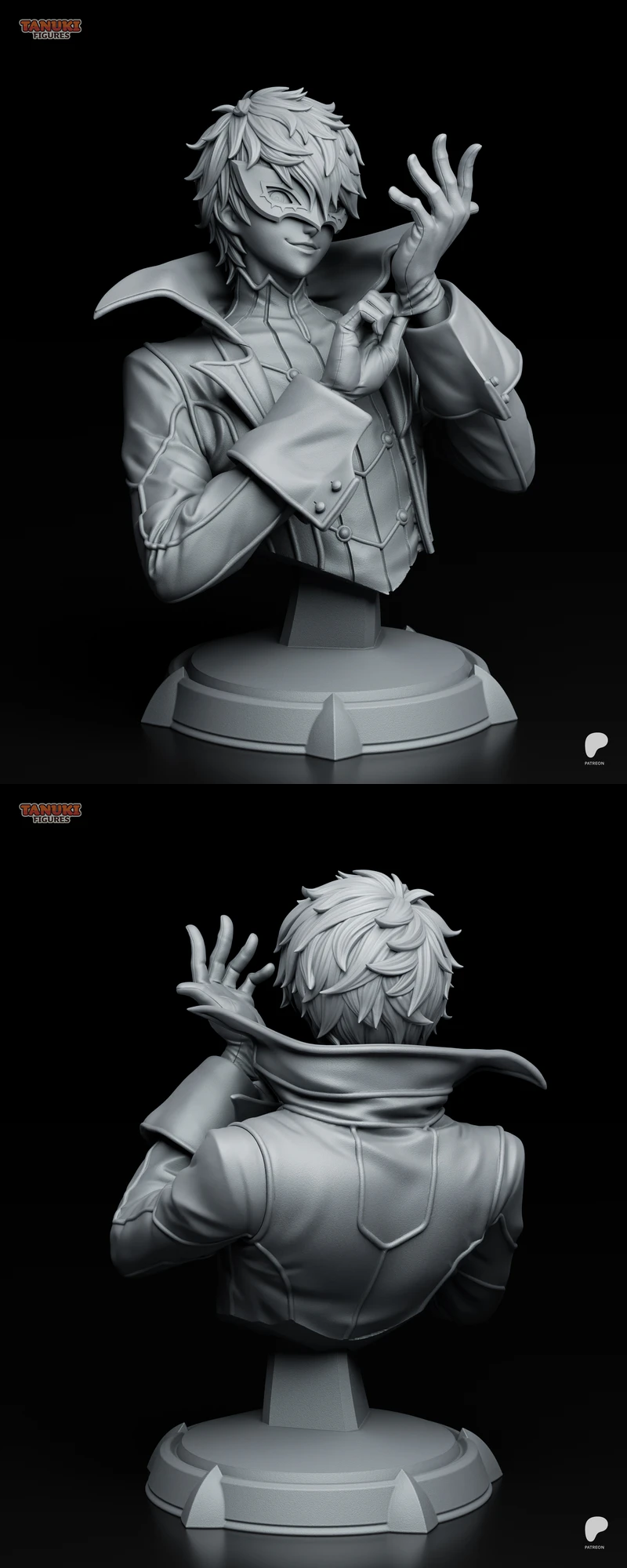 Joker Persona 5 Character Bust STL File STL model for 3D printing