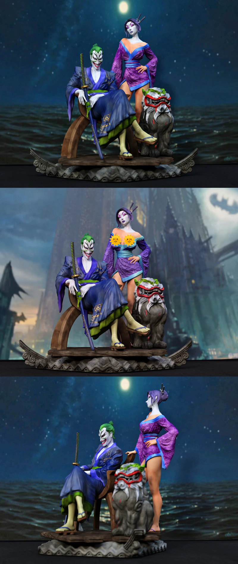 Joker and Punchline STL Figure for 3D Printing STL model for 3D printing
