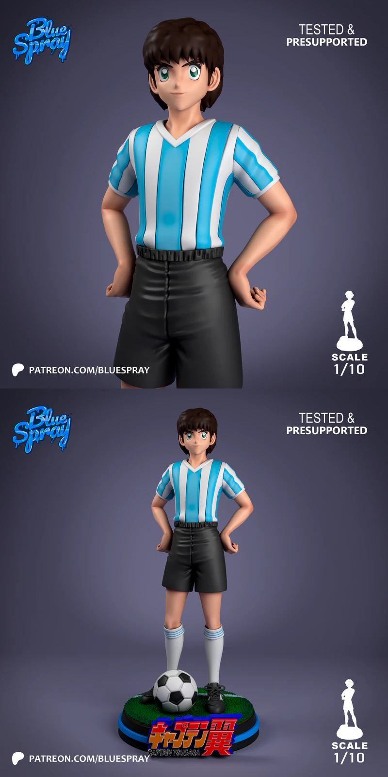 Captain Tsubasa Anime Character 3D Printable STL Model STL model for 3D printing