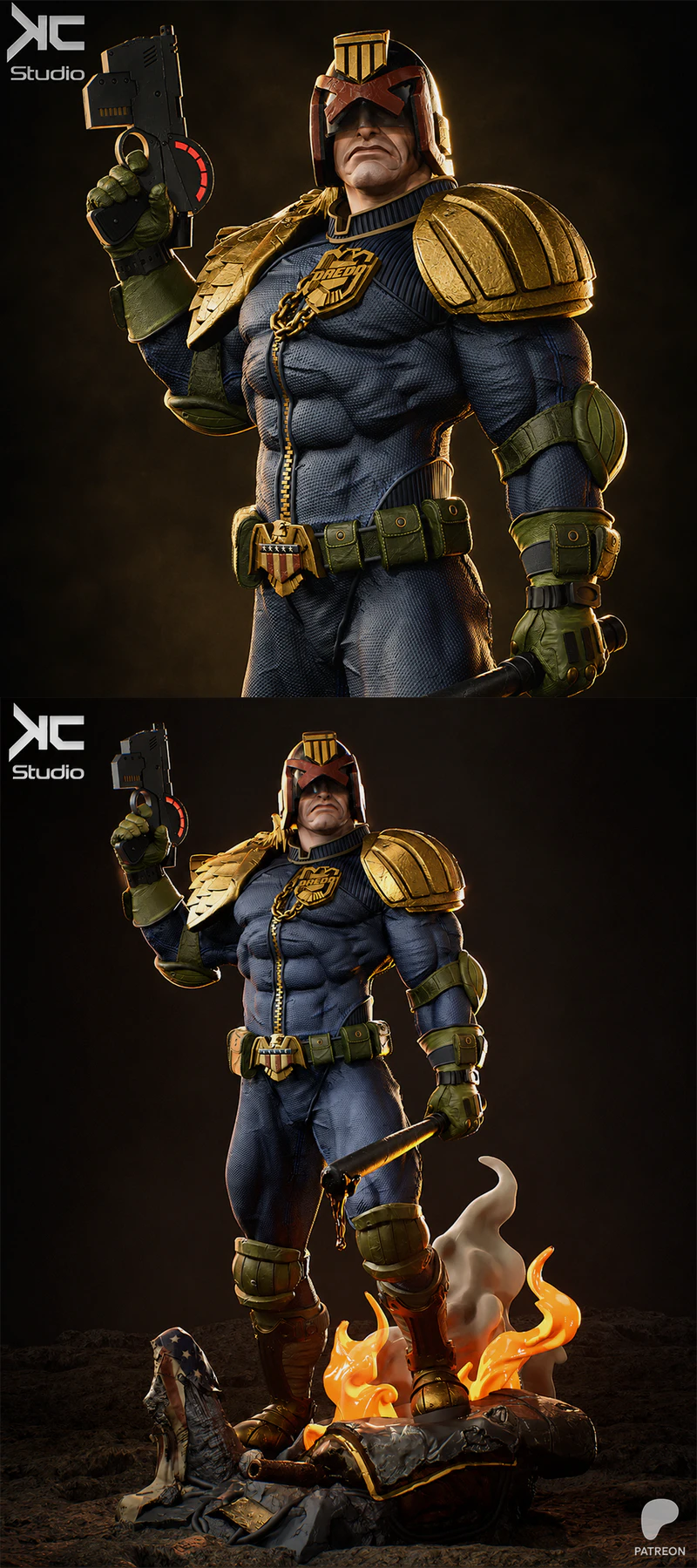 Judge Dredd – Fanart STL model for 3D printing