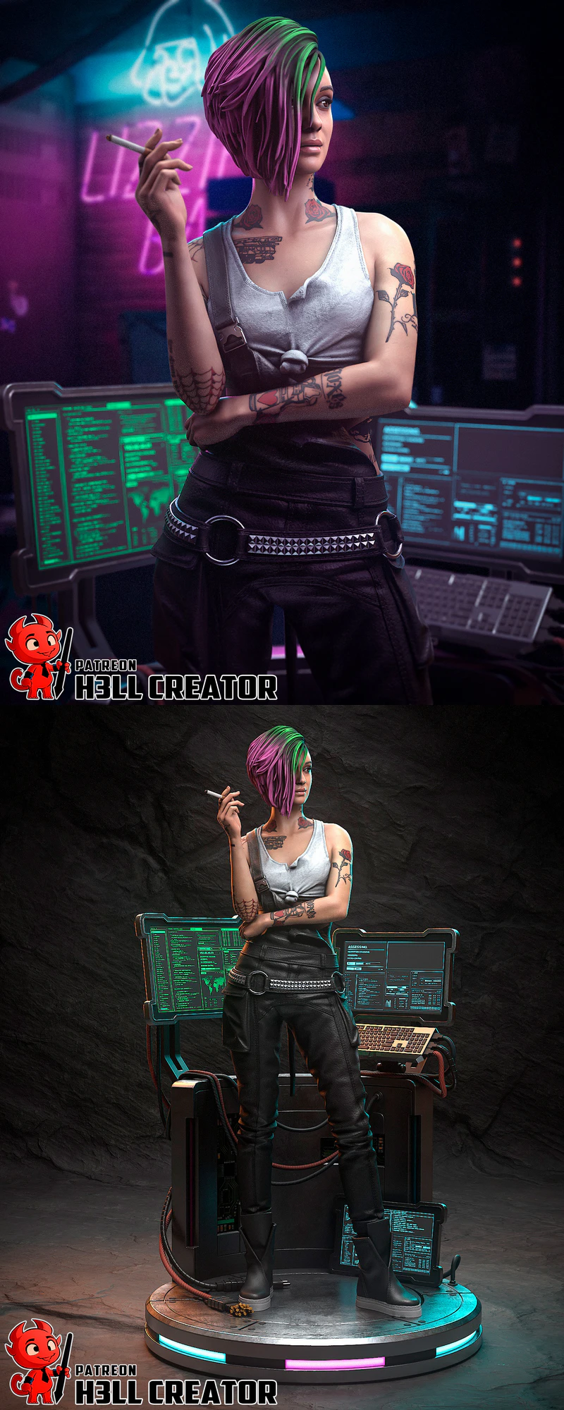 Judy Alvarez Cyberpunk 2077 3D Printable STL STL model for 3D printing