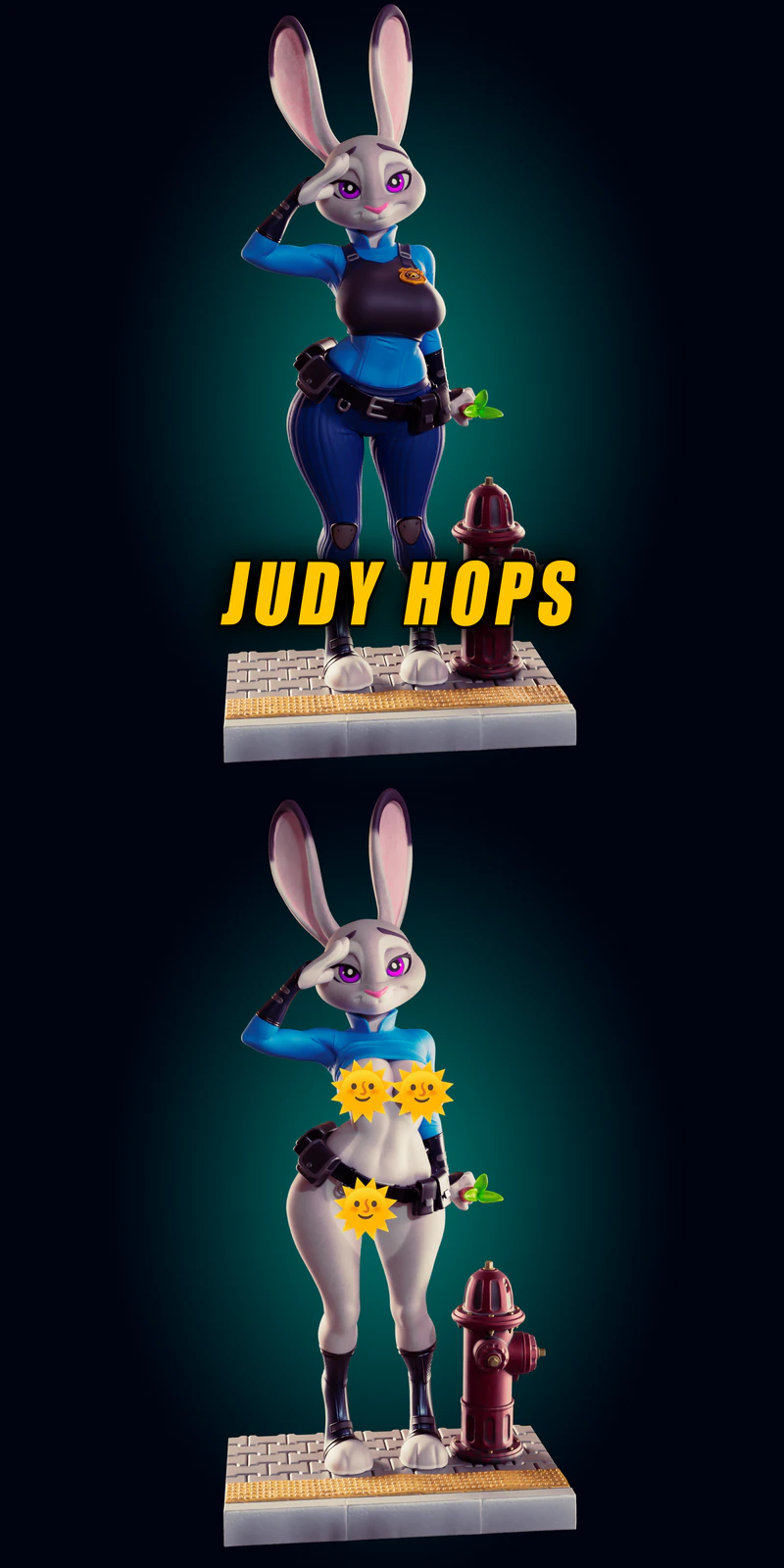 Judy Hops Bunny Cop 3D Printable STL File STL model for 3D printing