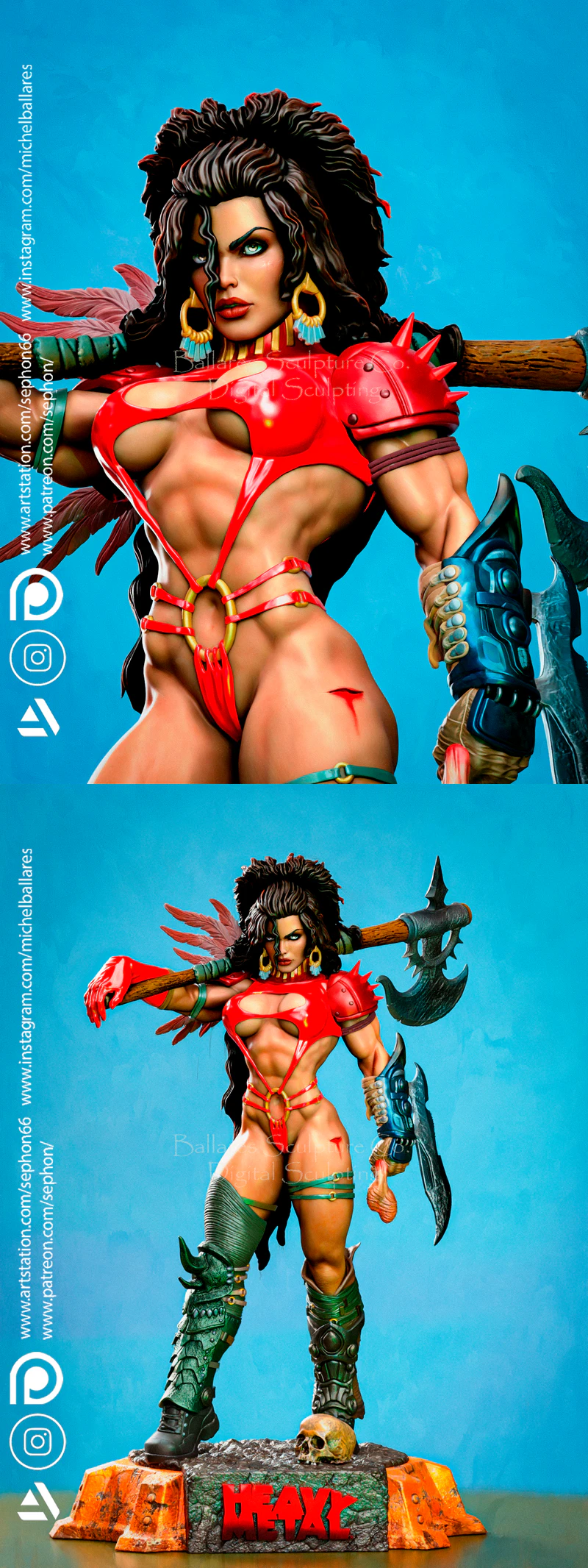 Julie Strain Heavy Metal 3D Printable STL Model for Collectors STL model for 3D printing