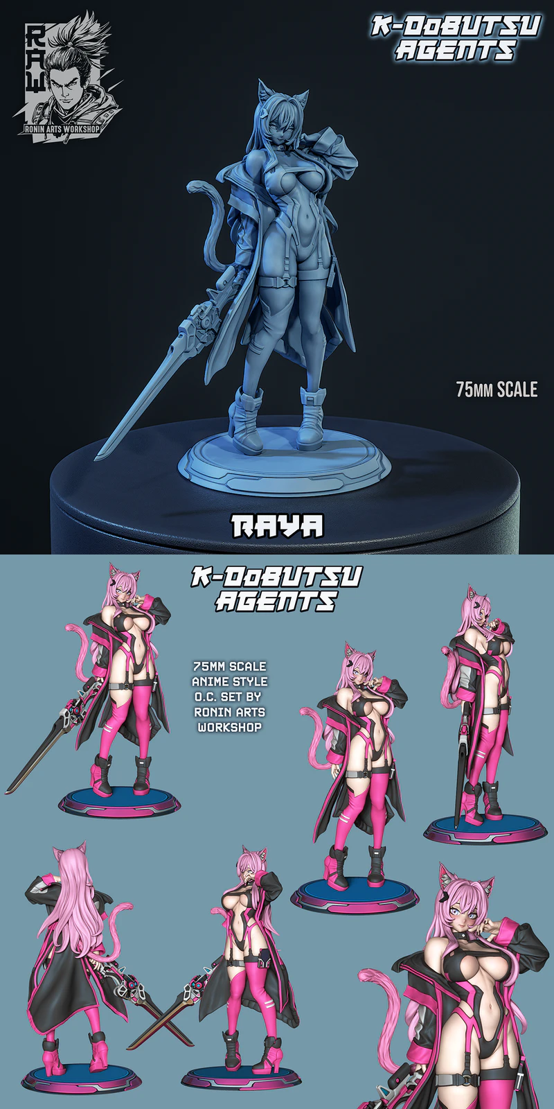 K-Dobutsu – Raya STL model for 3D printing