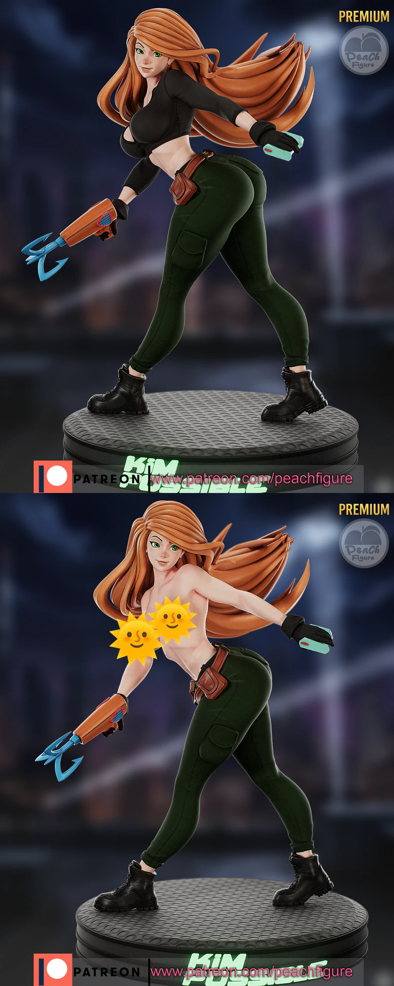 KIM POSSIBLE 3D Printable Cartoon Character Model STL model for 3D printing