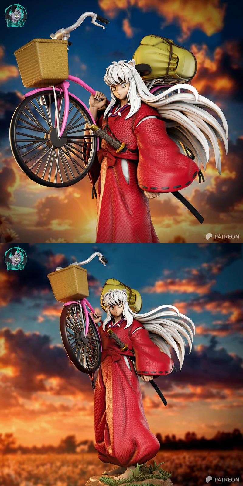 Inuyasha STL File for 3D Printing – Anime Figure Model STL model for 3D printing