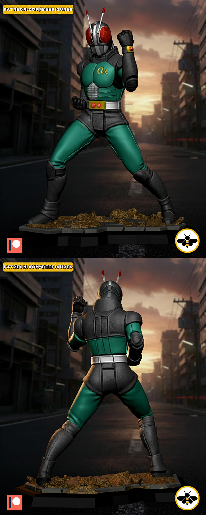 Kamen Rider Black RX 3D Printable Figure STL Model STL model for 3D printing