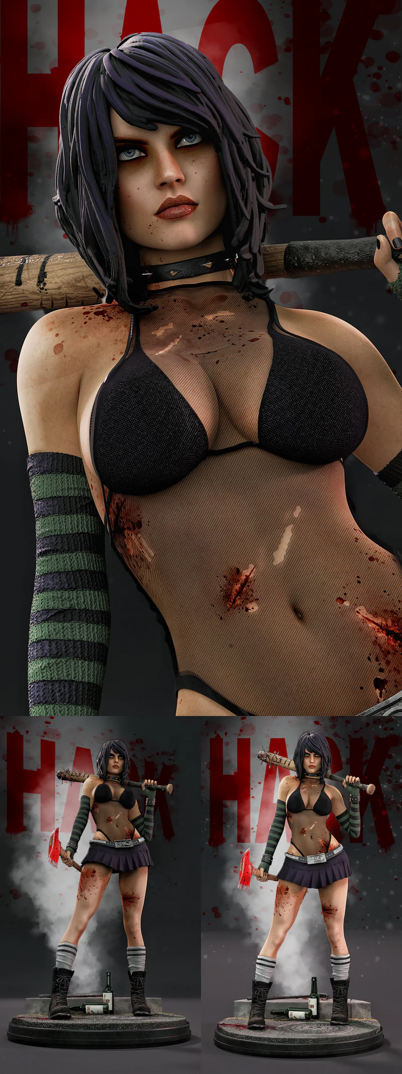 Kass is Hacked – Comic Book Horror STL model for 3D printing
