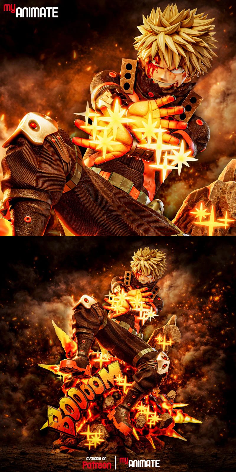 Katsuki Bakugo 3D Printable STL File STL model for 3D printing