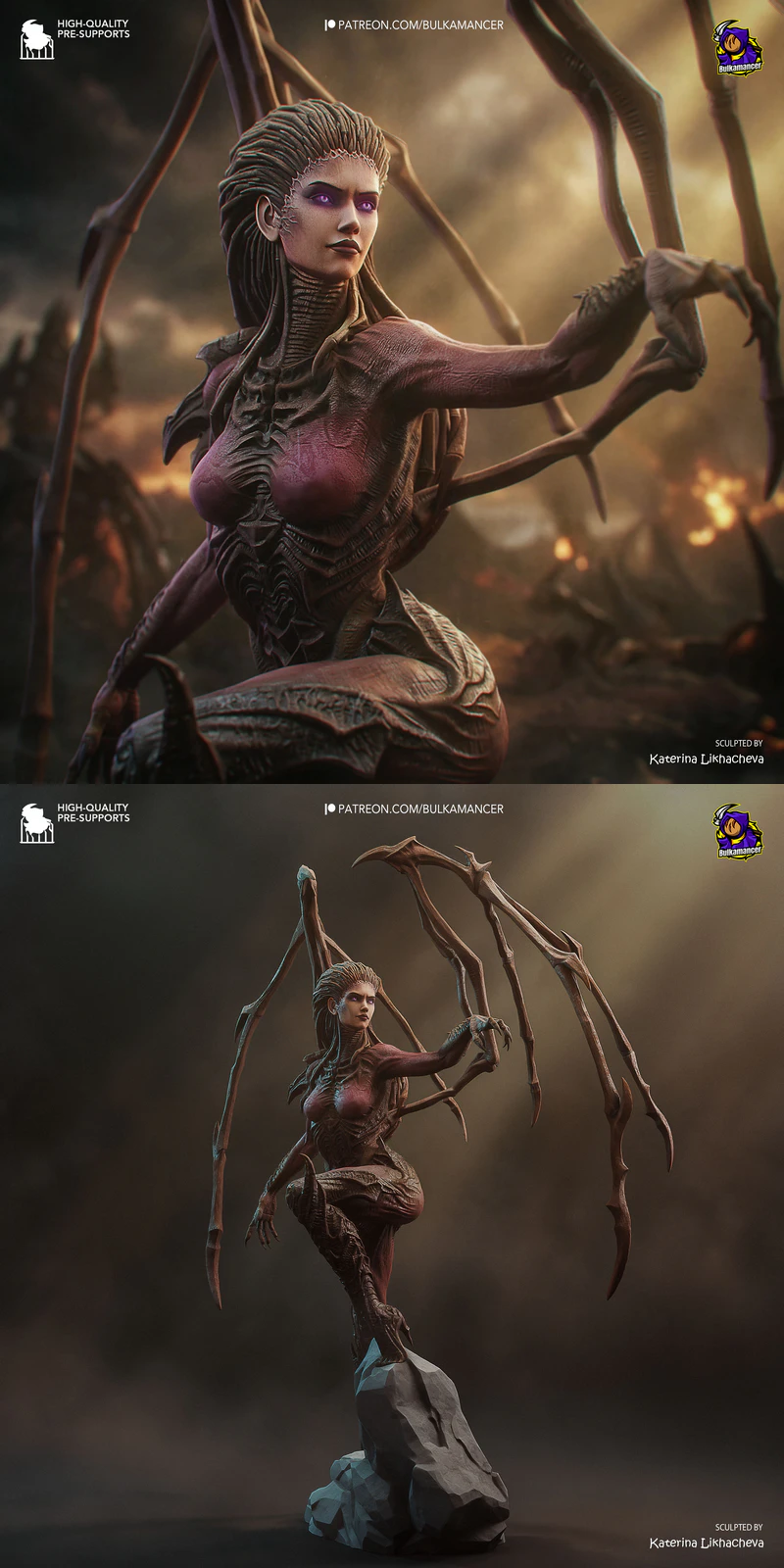 Kerrigan (Starcraft II) 3D Printable STL Model STL model for 3D printing