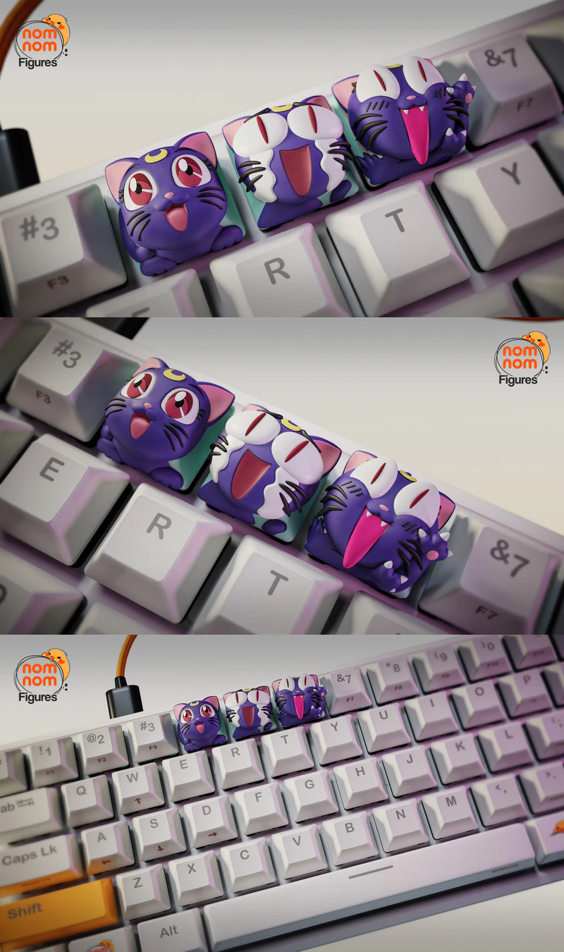 Luna Sailor Moon Keycaps STL File for 3D Printer STL model for 3D printing