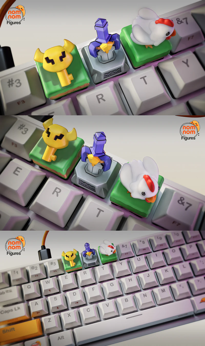 Zelda Link to the Past 2 STL 3D Printable Keycaps STL model for 3D printing
