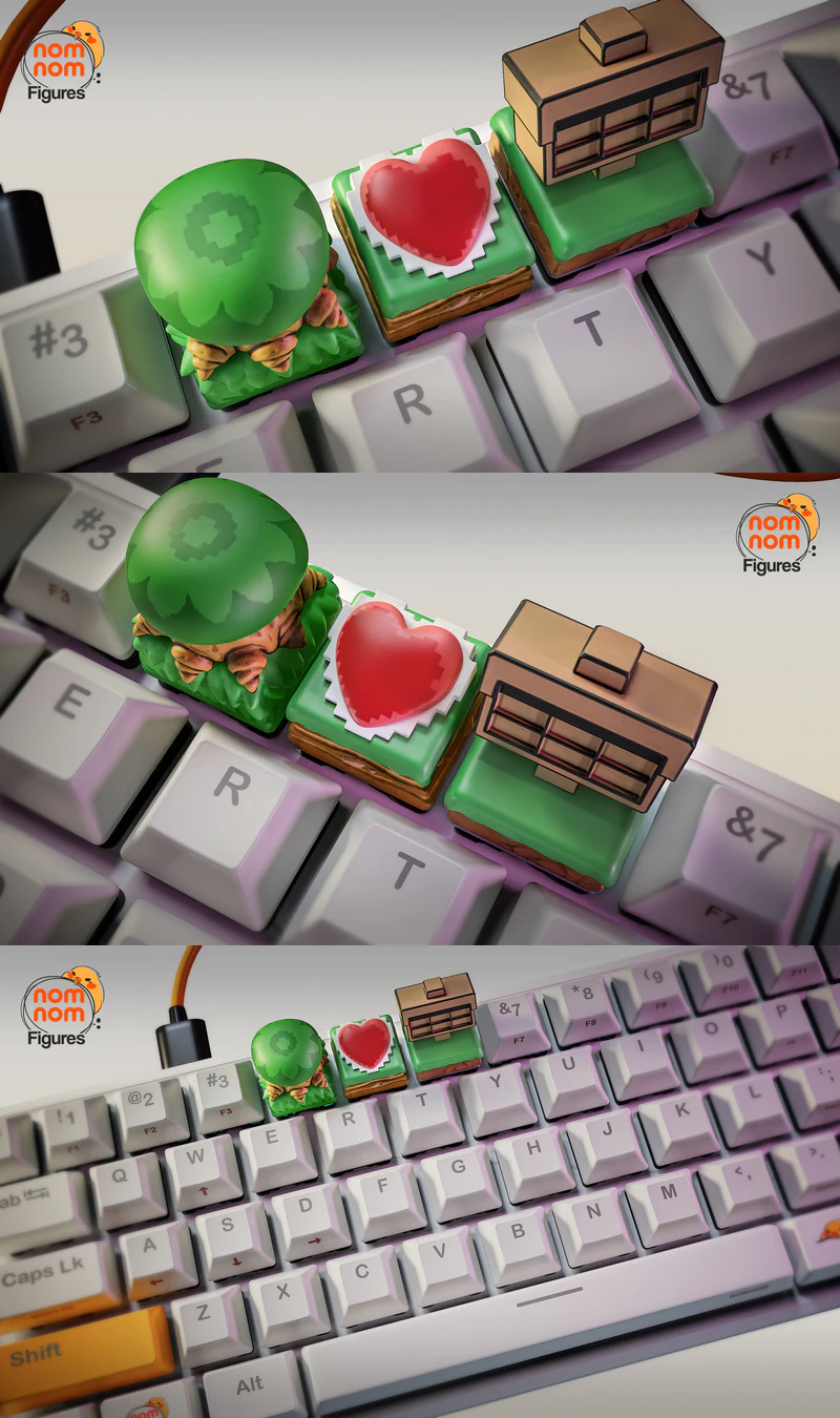 Zelda Link to the Past 3D Printable Keycaps STL File STL model for 3D printing