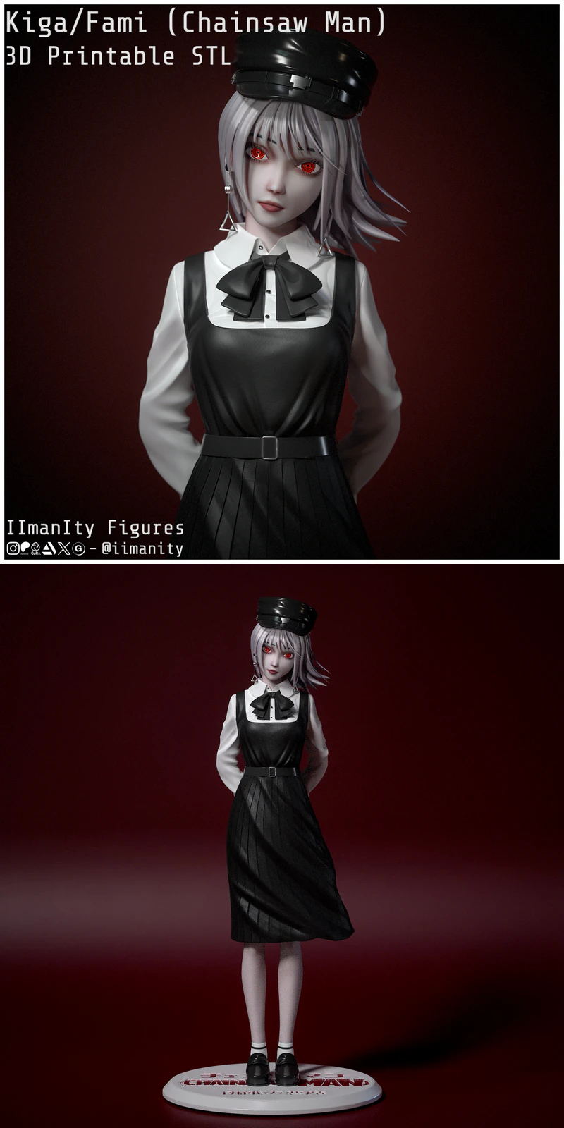 Kiga – Fami (Chainsaw-Man) 3D Printable STL Figure for 3D Printer STL model for 3D printing