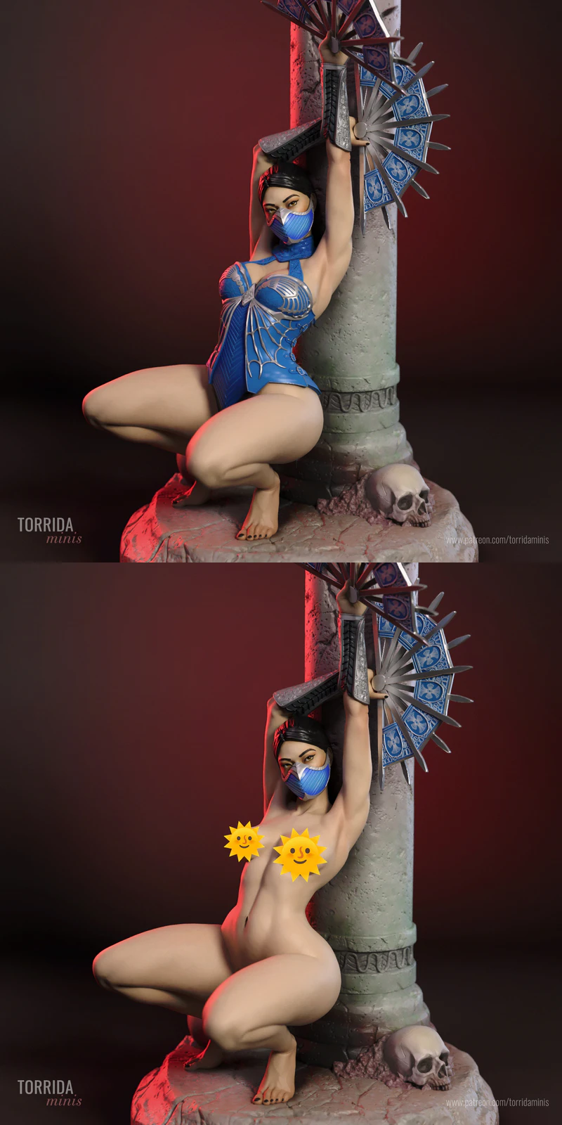 Kitana from Mortal Kombat STL model for 3D printing