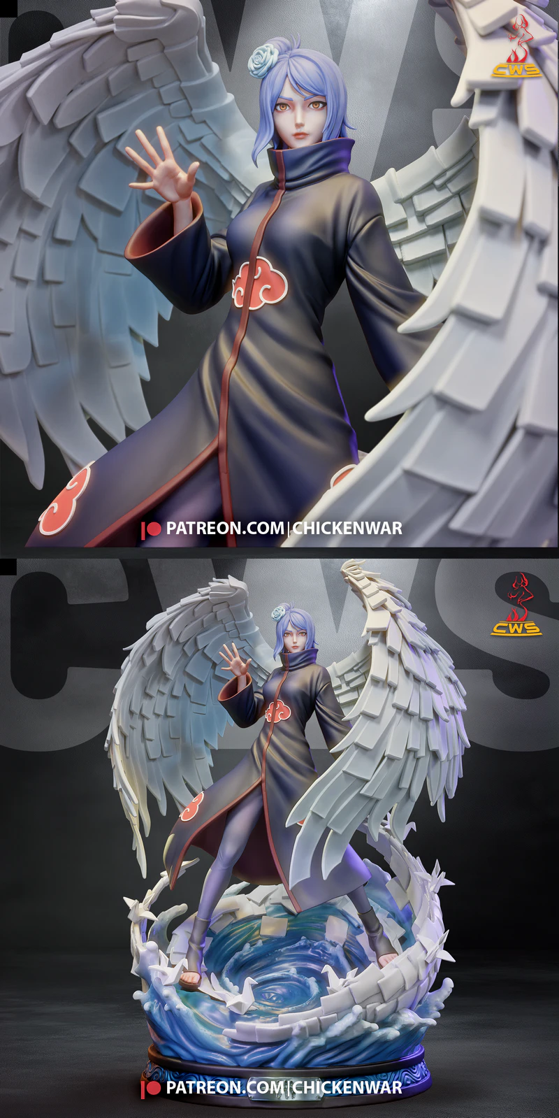 Konan Naruto Akatsuki Paper Angel 3D Printable STL Model STL model for 3D printing