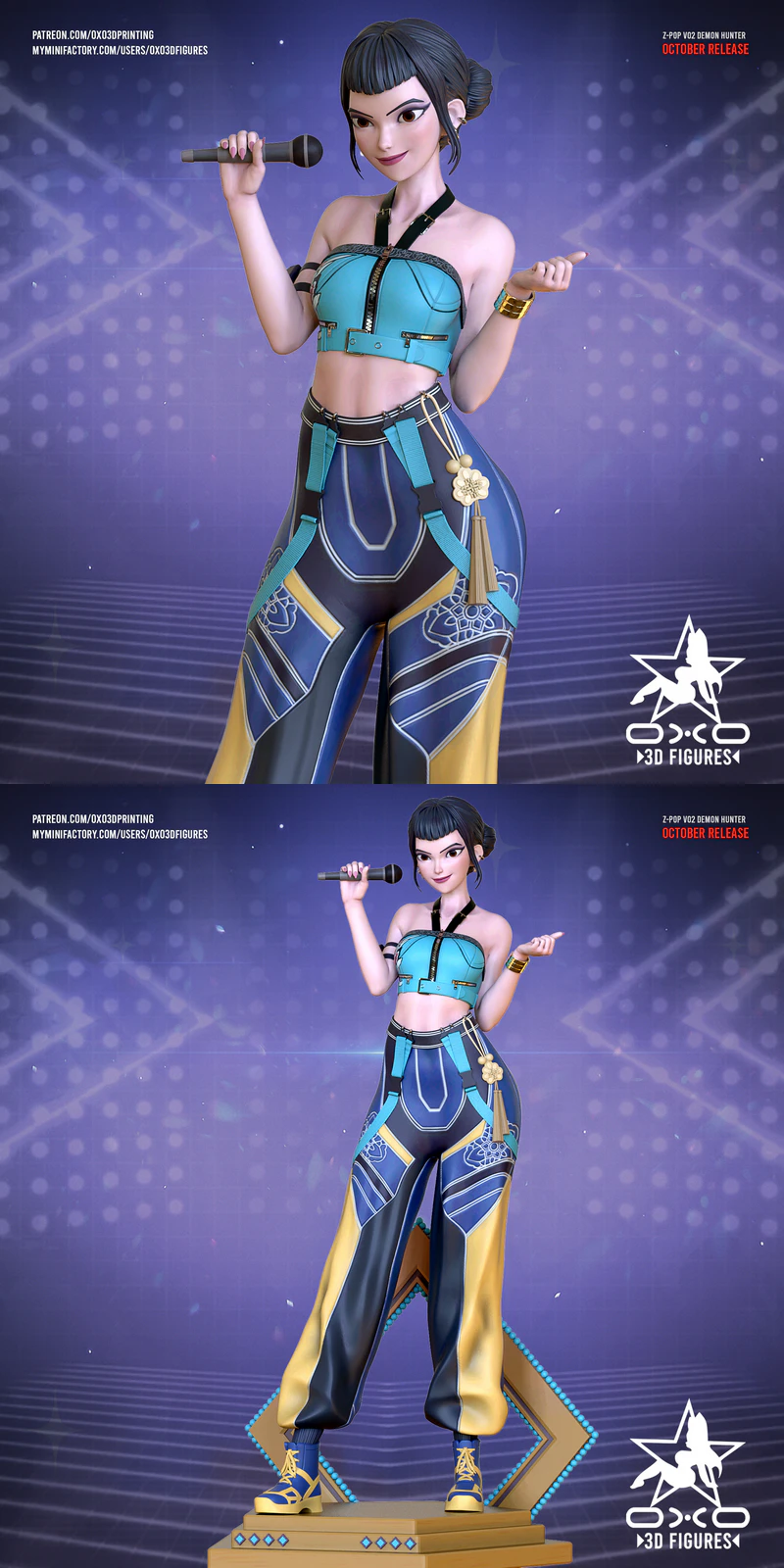 Kpop Demon Hunter Zoey 3D Printable Figure STL File STL model for 3D printing