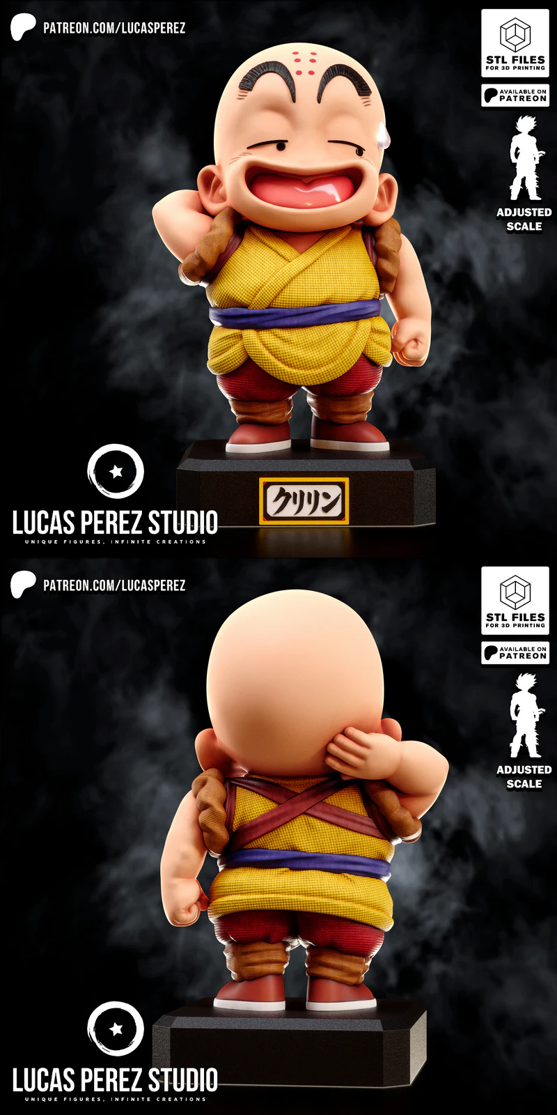 Krillin Kid Character Miniature STL File for 3D Printing STL model for 3D printing