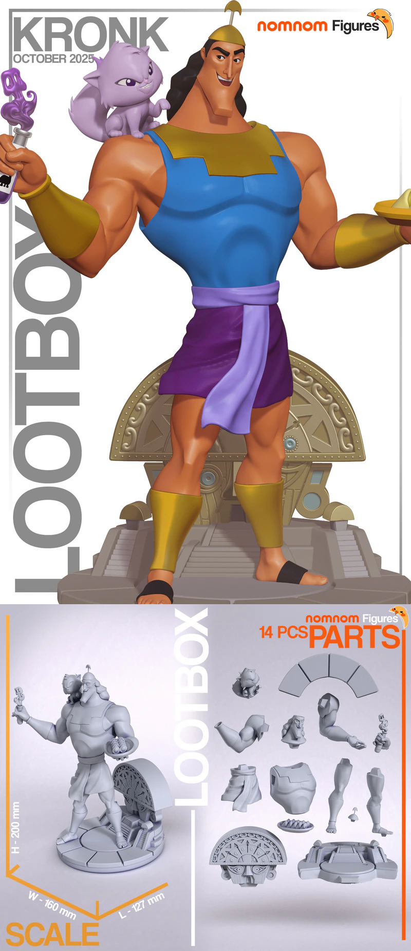 Kronk from Emperor’s New Groove STL File for 3D Printing STL model for 3D printing