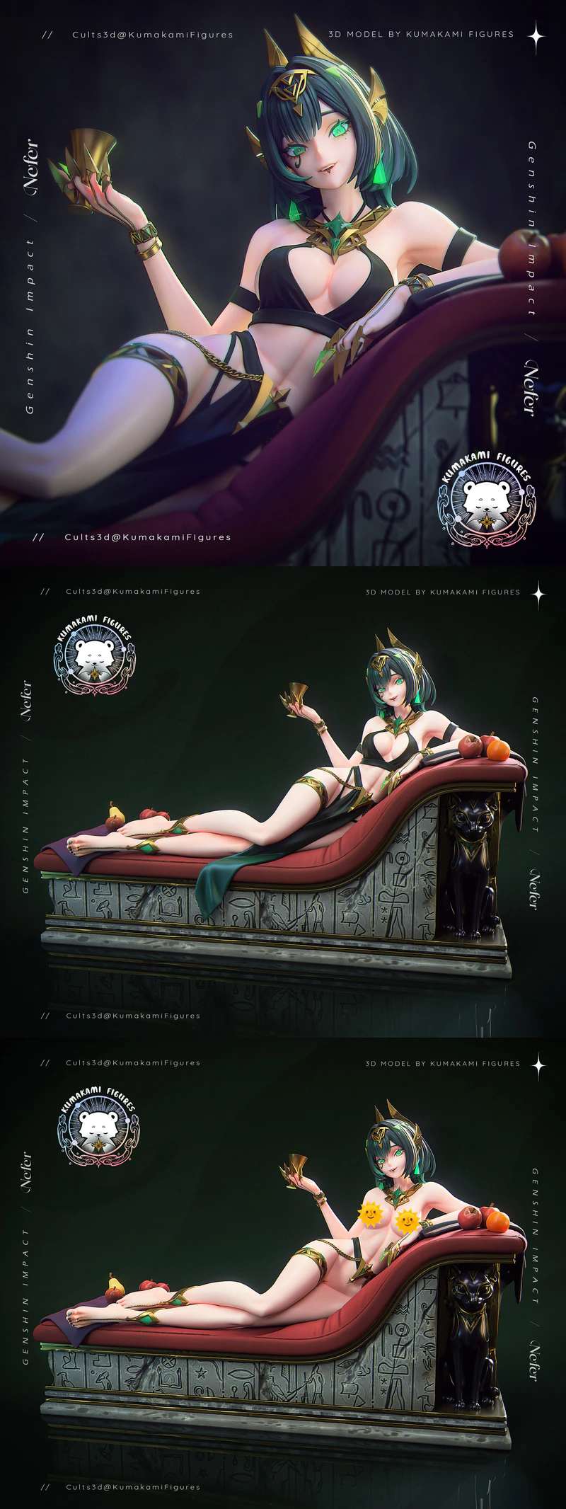 Nefer STL model for 3D printing