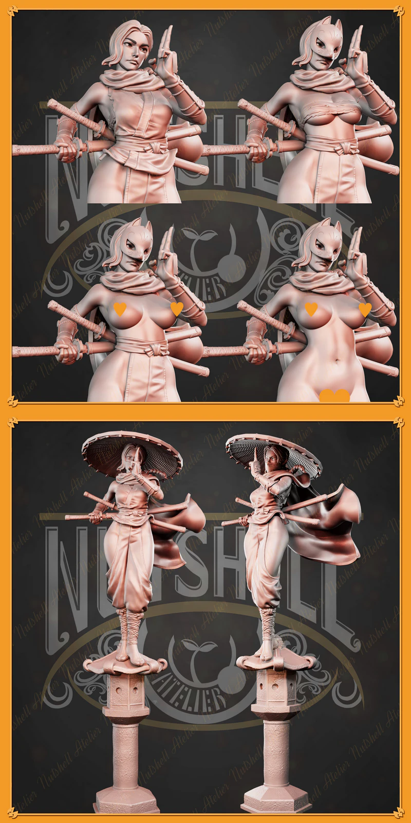 Kunoichi STL model for 3D printing