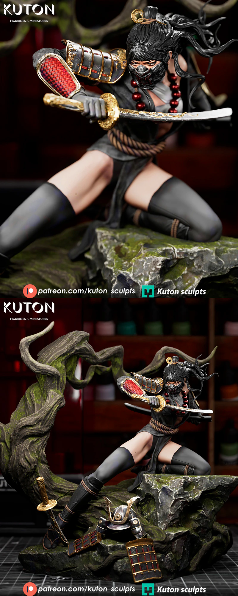 Kurohana Samurai 3D Printable STL Model STL model for 3D printing