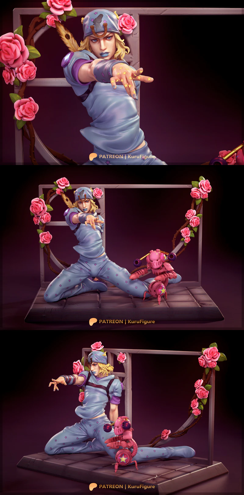 Johnny Joestar – JoJo’s Bizarre Adventure Part 7: Steel Ball Run STL model for 3D printing