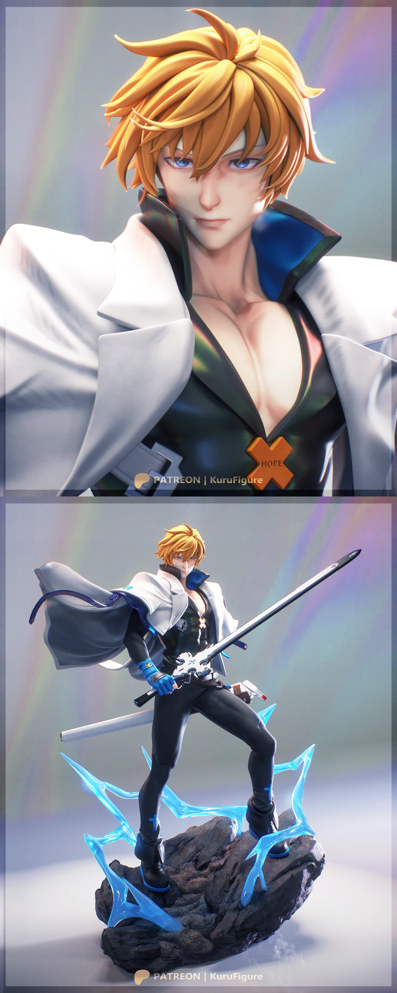 Ky Kiske – Guilty Gear Strive STL model for 3D printing