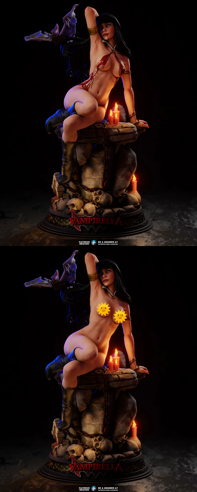 Vampirella STL model for 3D printing
