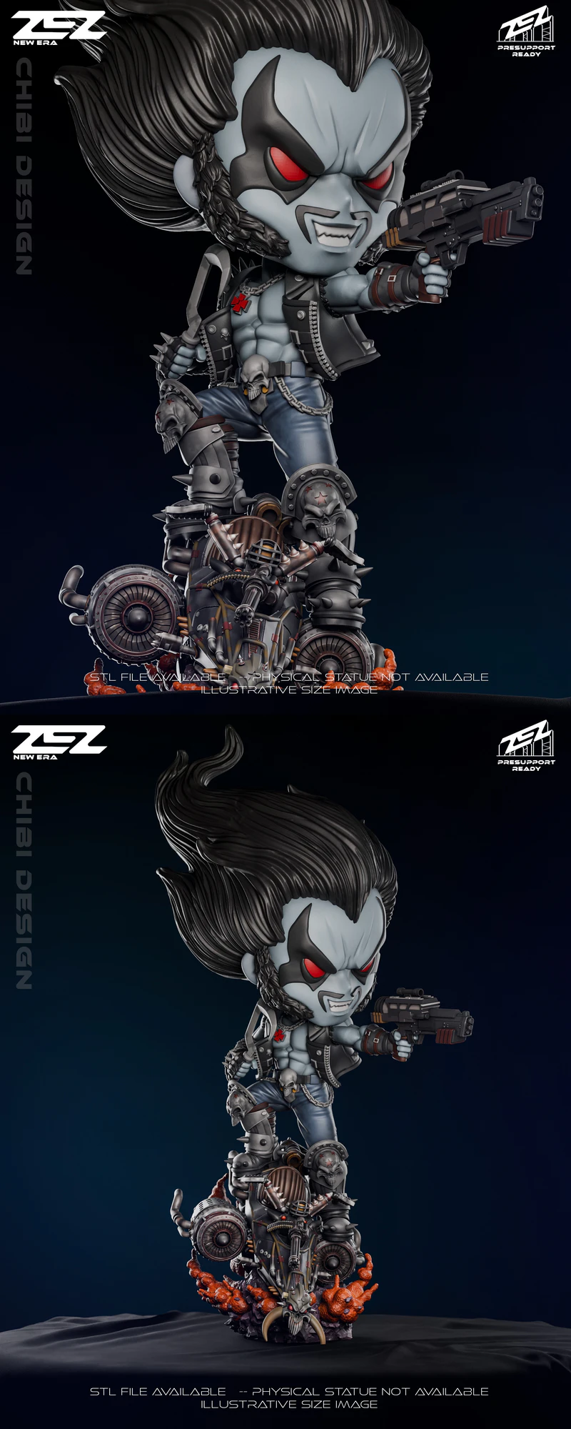 LOBO CHIBI 3D Printable Miniature STL File STL model for 3D printing